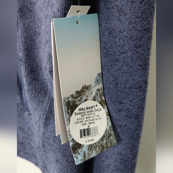 🧥 Iceburg Blue Zip-Up Hoodie – Men’s Medium, NWT, Lightweight & Cozy - Picture 3 of 14